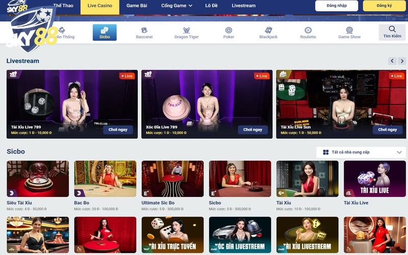 Giao diện App đánh tài xỉu đỉnh cao tại Sky88