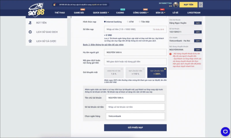 Hướng dẫn nạp tiền codepay